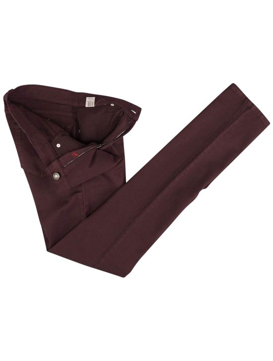 Isaia Isaia Burgundy Cotton Ea Jeans Burgundy 001