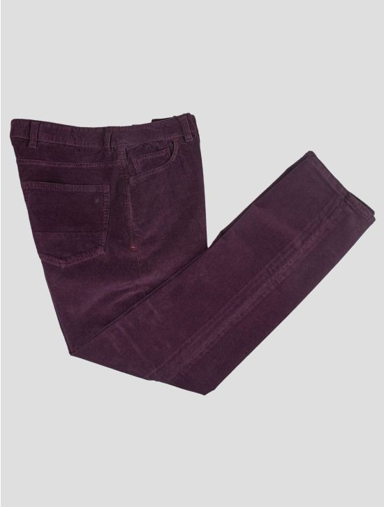 Isaia Isaia Purple Cotton Ea Velvet Jeans Purple 000