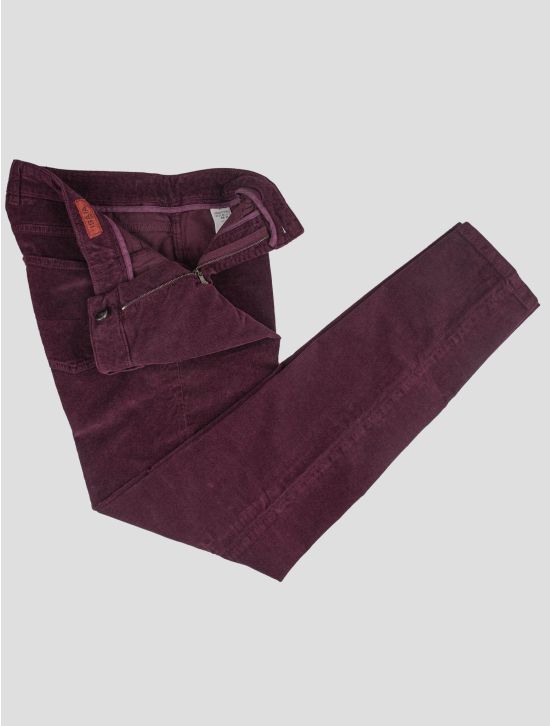 Isaia Isaia Purple Cotton Ea Velvet Jeans Purple 001