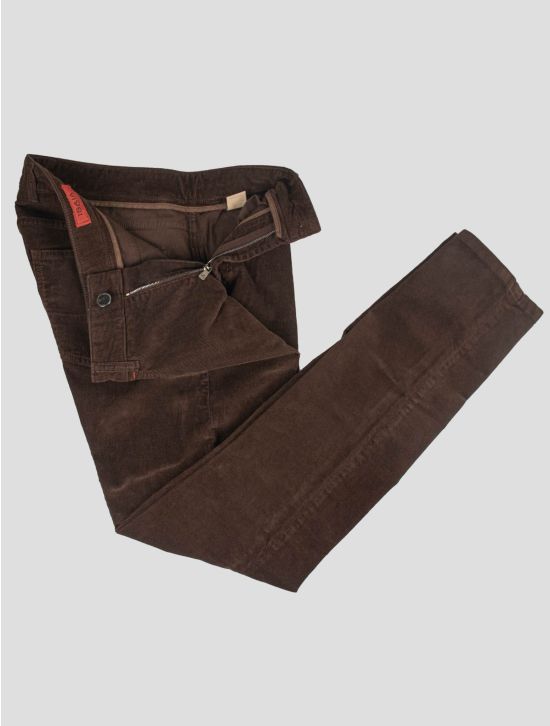 Isaia Isaia Brown Cotton Ea Velvet Jeans Brown 001