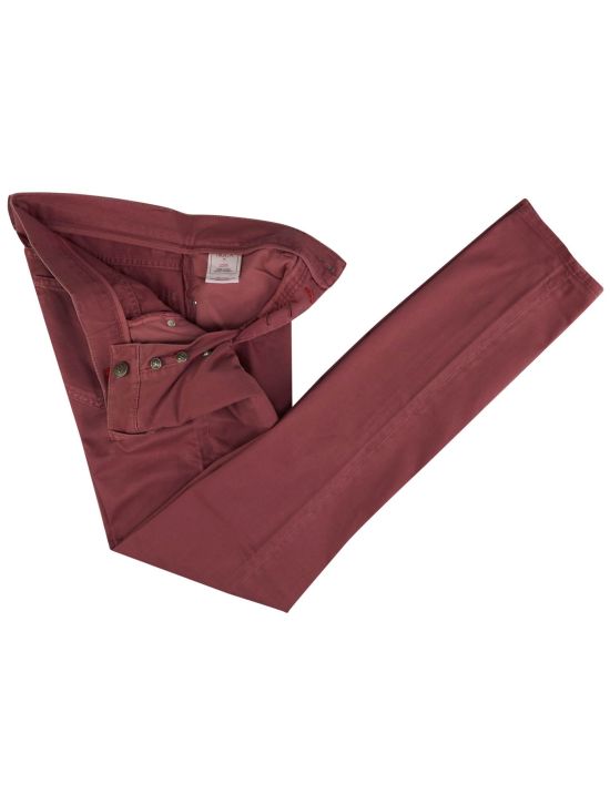 Isaia Isaia Burgundy Cotton Ea Jeans Burgundy 001