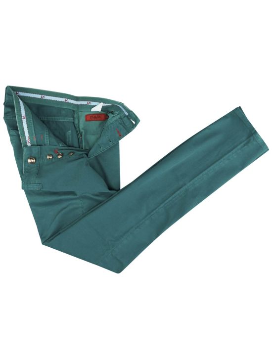 Isaia Isaia Green Cotton Ea Jeans Green 001