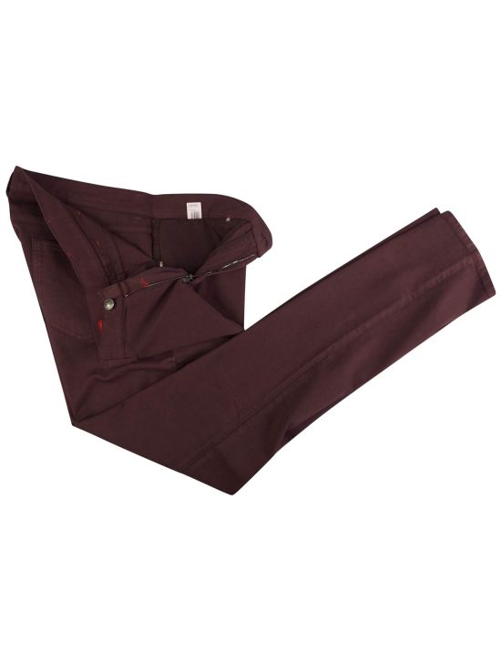 Isaia Isaia Burgundy Cotton Ea Jeans Burgundy 001