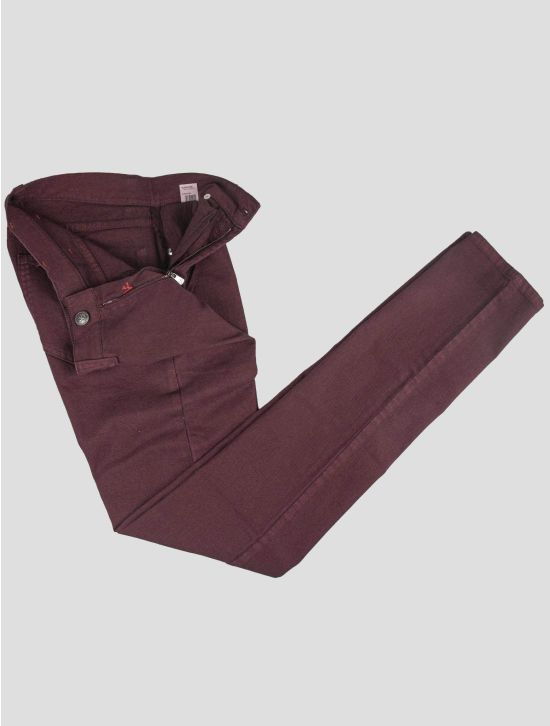 Isaia Isaia Burgundy Cotton Ea Jeans Burgundy 001