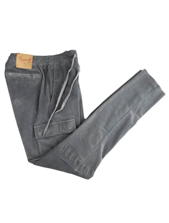 Marco Pescarolo Marco Pescarolo Gray Velvet Cotton Ea Cargo Pants Gray 000