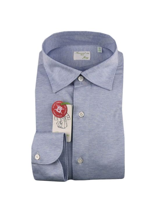 Finamore Finamore Light Blue Cotton Shirt Light Blue 000