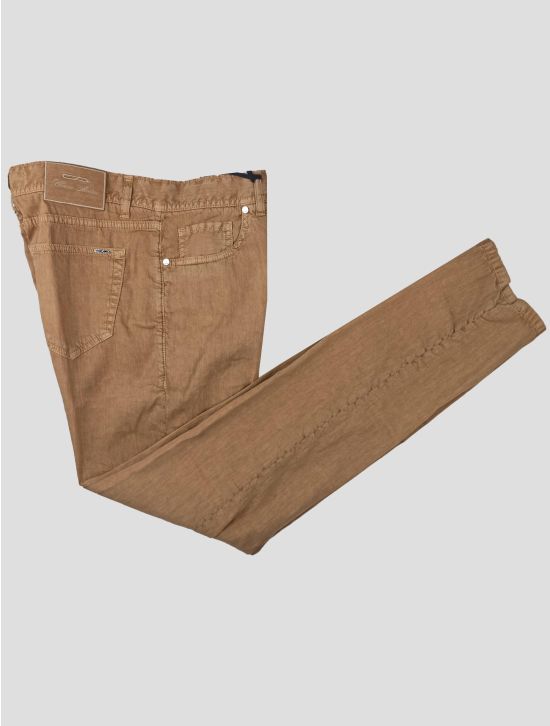 Cesare Attolini Cesare Attolini Light Brown Linen Cotton Ea Jeans Light Blue 000