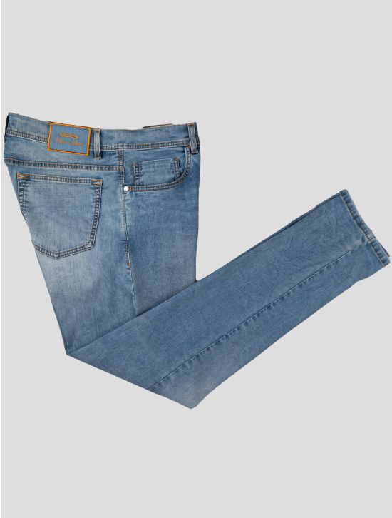 Cesare Attolini Cesare Attolini Light Blue Cotton Pl Pu Jeans Light Blue 000