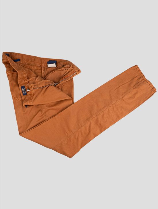 Cesare Attolini Cesare Attolini Orange Cotton Linen Ea Jeans Orange 001