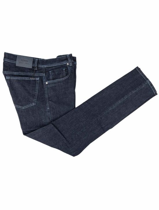 Cesare Attolini Cesare Attolini Dark Blue Cotton Ea jeans Dark Blue 000