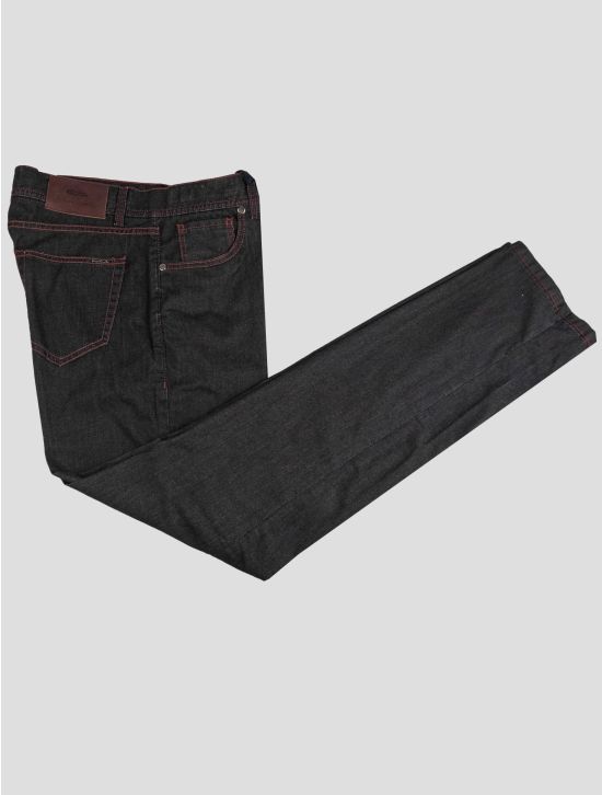 Cesare Attolini Cesare Attolini Black Cotton Pu Jeans Black 000