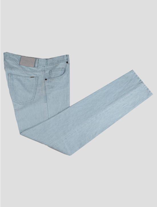 Cesare Attolini Cesare Attolini Light Blue Cotton Linen Jeans Light Blue 000