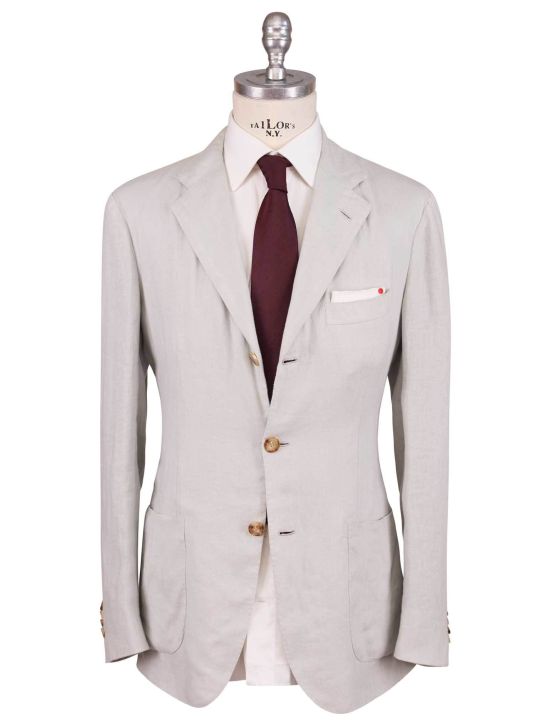 Kiton Kiton Light Gray Linen	Suit Light Gray 000