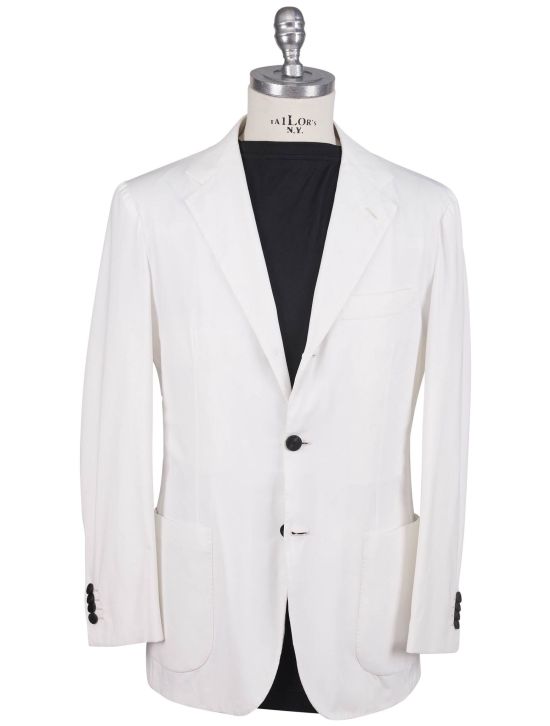 KNT Kiton Knt White Pa Ea Short Pants Suit Mod. Freedom White 000