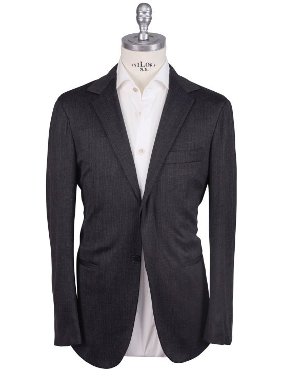 KNT Kiton Knt Gray Wool Suit Gray 000