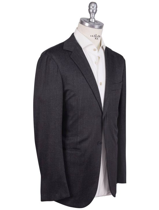 KNT Kiton Knt Gray Wool Suit Gray 001