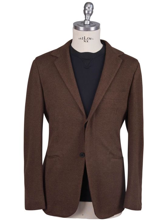 KNT Kiton Knt Brown Wool Cotton Suit Brown 000