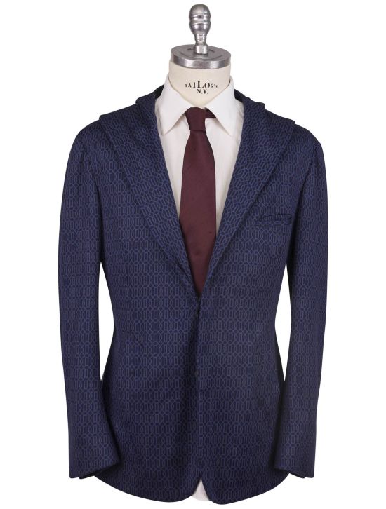 KNT Kiton Knt Blue Wool Cashmere Pl Suit Blue 000