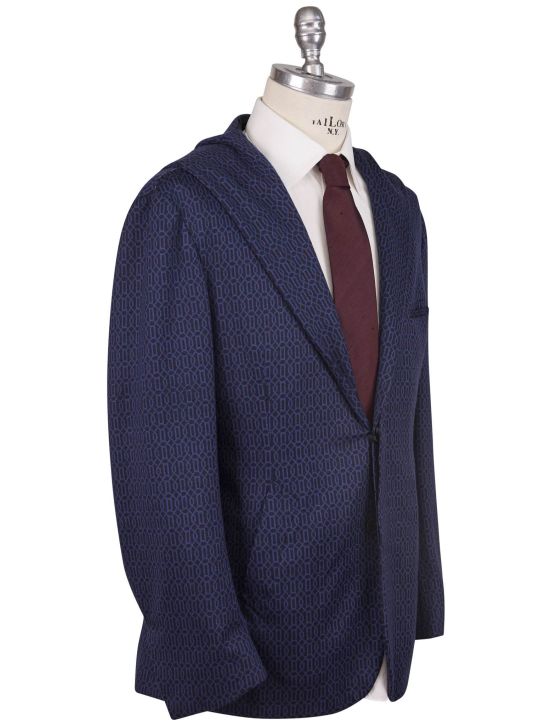 KNT Kiton Knt Blue Wool Cashmere Pl Suit Blue 001