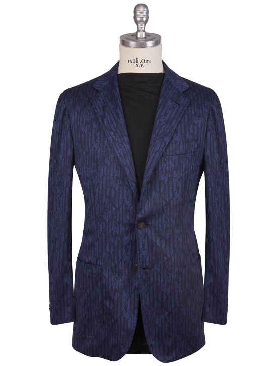 KNT Kiton Knt Blue Wool Suit Blue 000