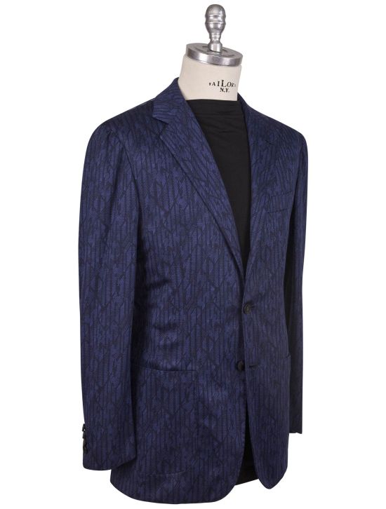 KNT Kiton Knt Blue Wool Suit Blue 001