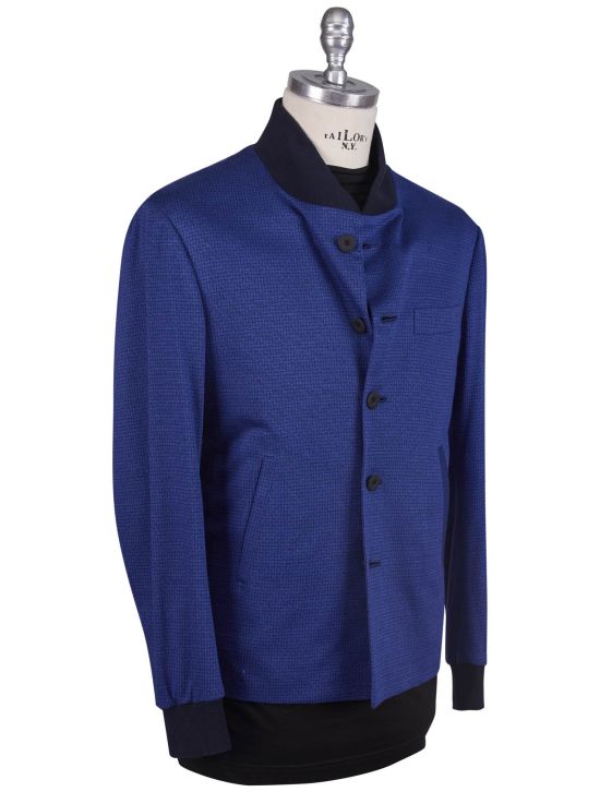 KNT Kiton Knt Blue Cotton Suit Blue 001