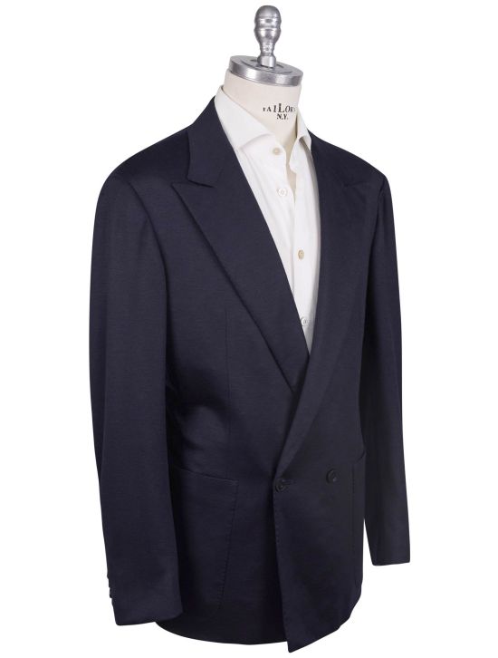 KNT Kiton Knt Blue Wool Suit Blue 001