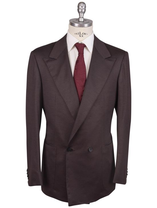 KNT Kiton Knt Brown Wool Suit Brown 000