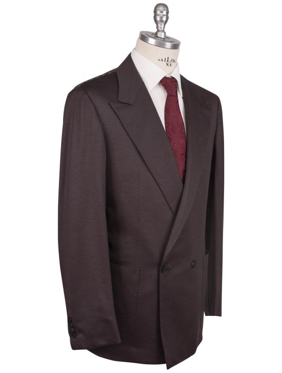 KNT Kiton Knt Brown Wool Suit Brown 001