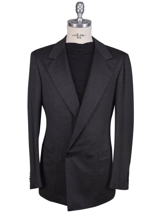 KNT Kiton Knt Dark Gray Wool Suit Dark Gray 000