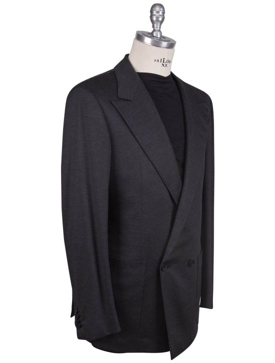 KNT Kiton Knt Dark Gray Wool Suit Dark Gray 001