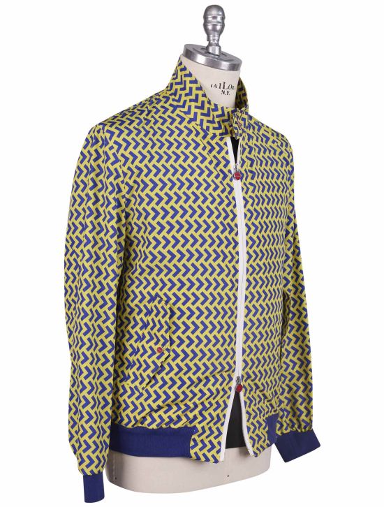 Kiton Kiton Blue Yellow Pl Coat Blue / Yellow 001