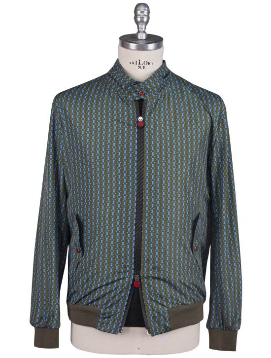 Kiton Kiton Blue Green Pl Coat Blue / Green 000