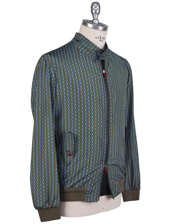 Kiton Kiton Blue Green Pl Coat Blue / Green 001