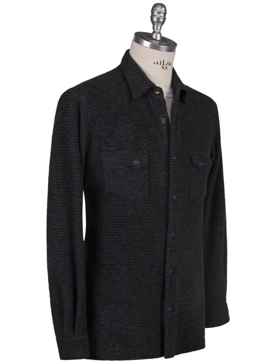 KNT Kiton Knt Gray Cashmere Pa Overshirt Gray 001