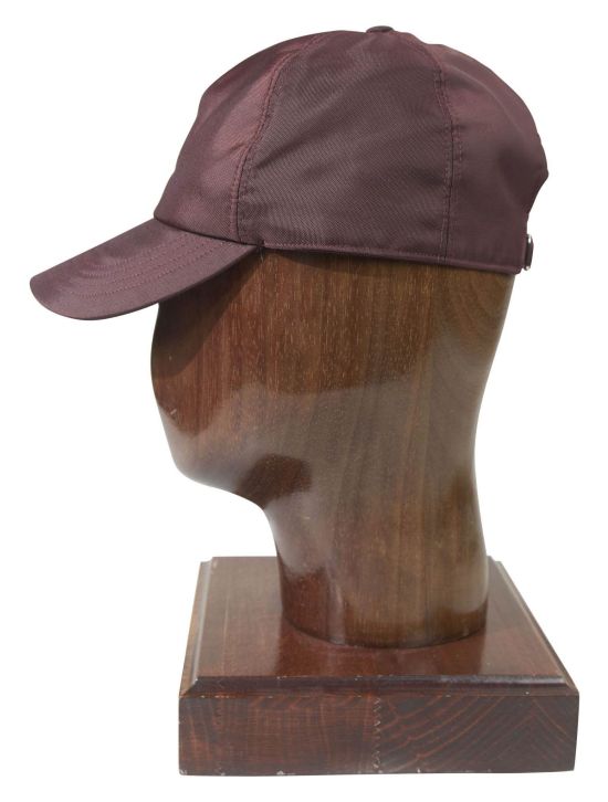 Kiton Kiton Burgundy Nylon Baseball Cap Burgundy 001