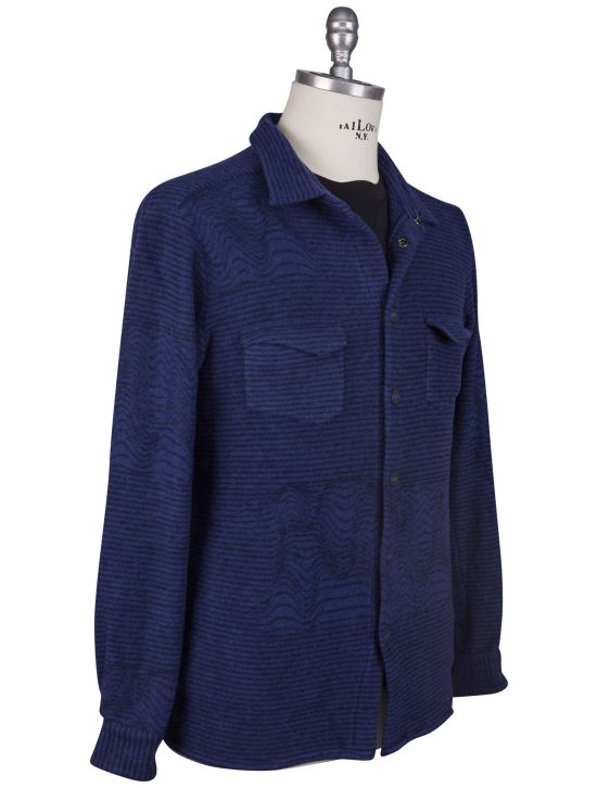 KNT Kiton Knt Blue Cashmere PA Overshirt Blue 001