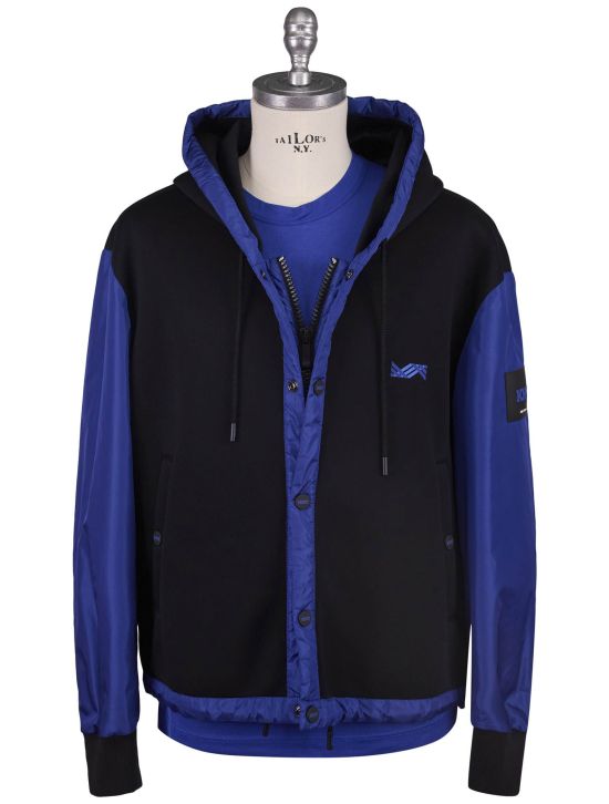 KNT Kiton Knt Black Blue Modal Coat Black / Blue 000