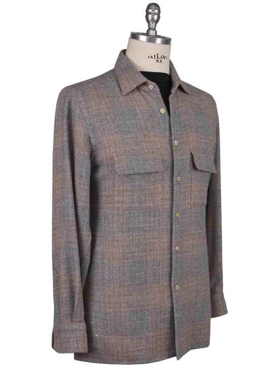 Kiton Kiton Multicolor Cashmere Virgin Wool Silk Linen Overshirt Multicolor 001