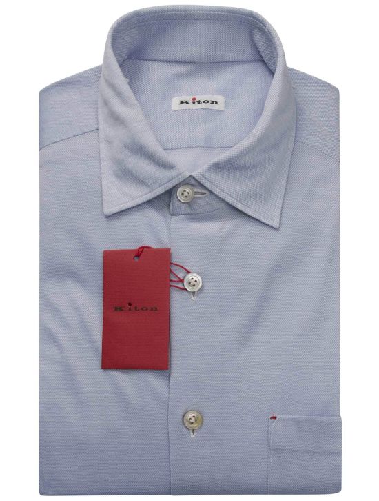 Kiton Kiton Blue Cotton Shirt Blue 000