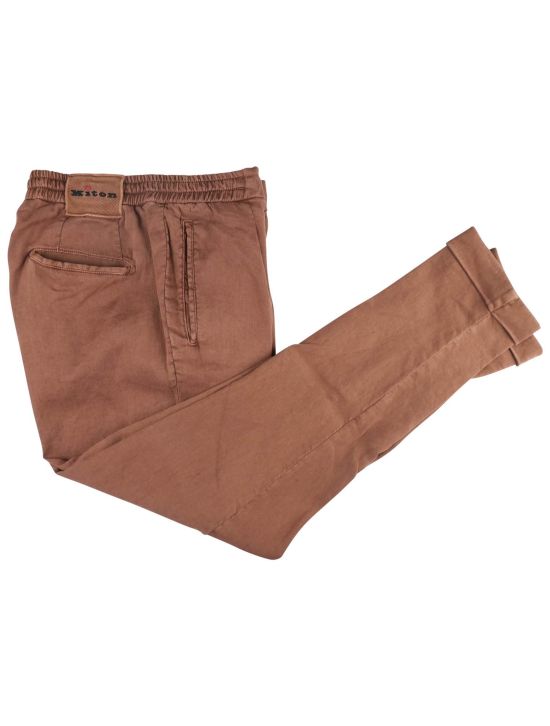 Kiton Kiton Brown Linen Cotton Ea Pants Brown 000