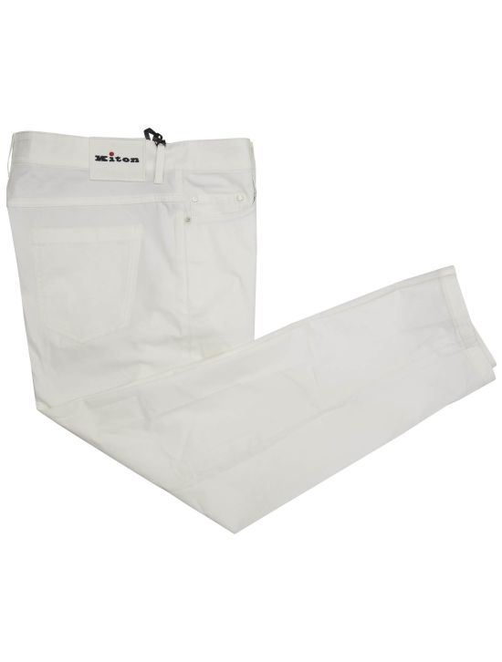 Kiton Kiton White Cotton Ea Jeans White 000