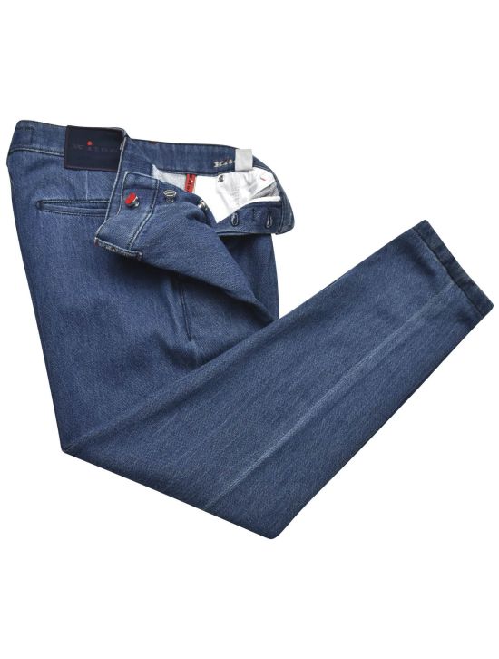 Kiton Kiton Blue Cotton Pants Blue 001