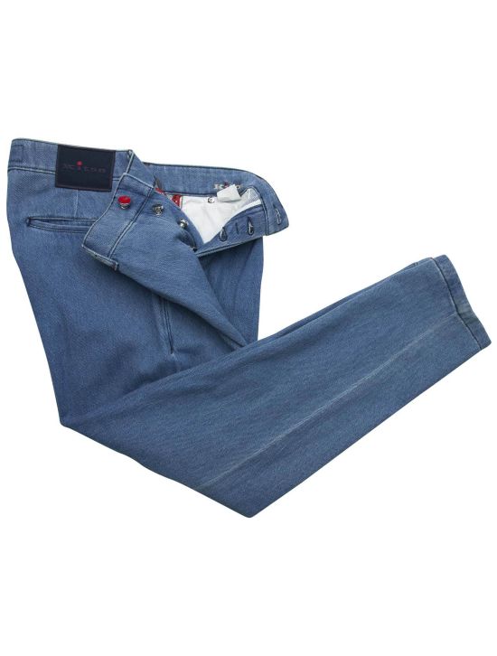 Kiton Kiton Blue Cotton Pants Blue 001