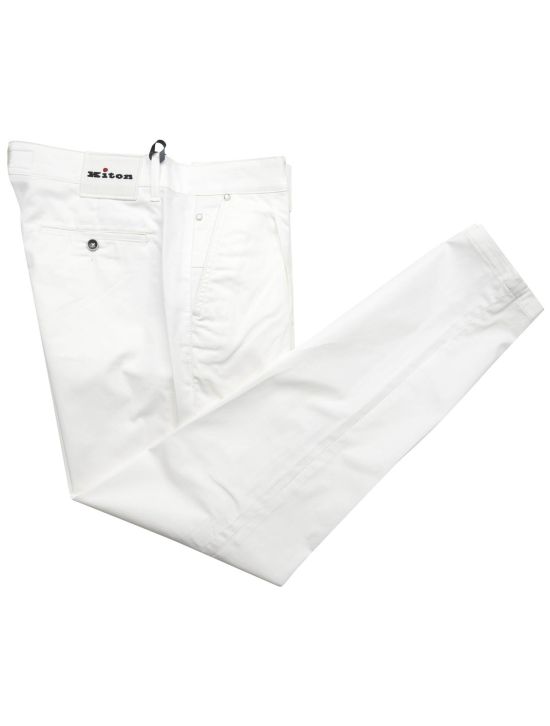 Kiton Kiton White Cotton Ea Pants White 000