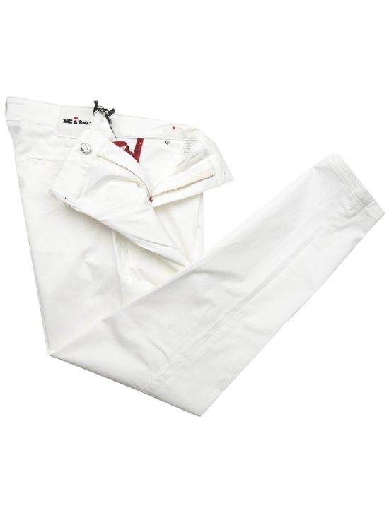 Kiton Kiton White Cotton Ea Pants White 001