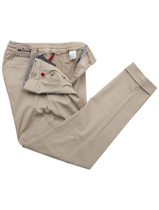 Kiton Kiton Beige Cotton Viscose Ea Pants Beige 001