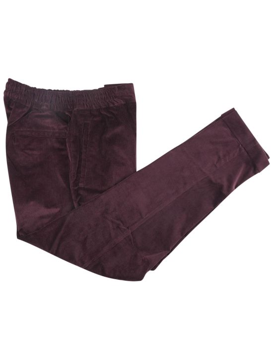 Kiton Kiton Burgundy Cotton Wool Ea Velvet Pants Burgundy 000