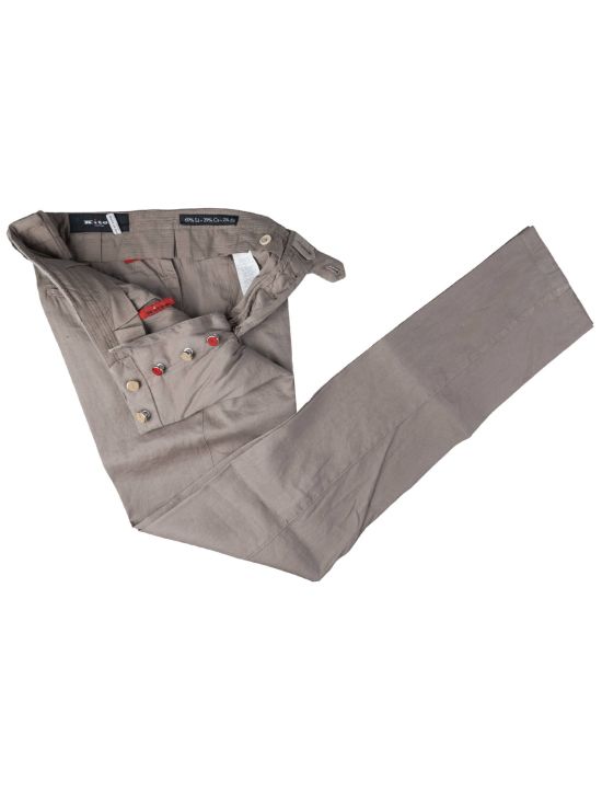 Kiton Kiton Light Brown Linen Cotton Ea Pants Light Brown 001