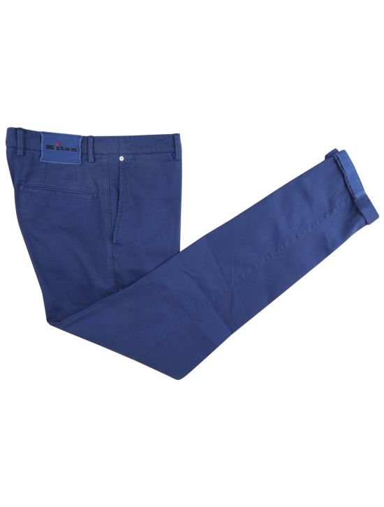 Kiton Kiton Blue Cotton Ea Pants Blue 000